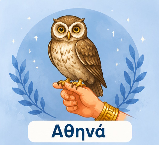 Η Αθηνά και το σύμβολό της, η κουκουβάγια