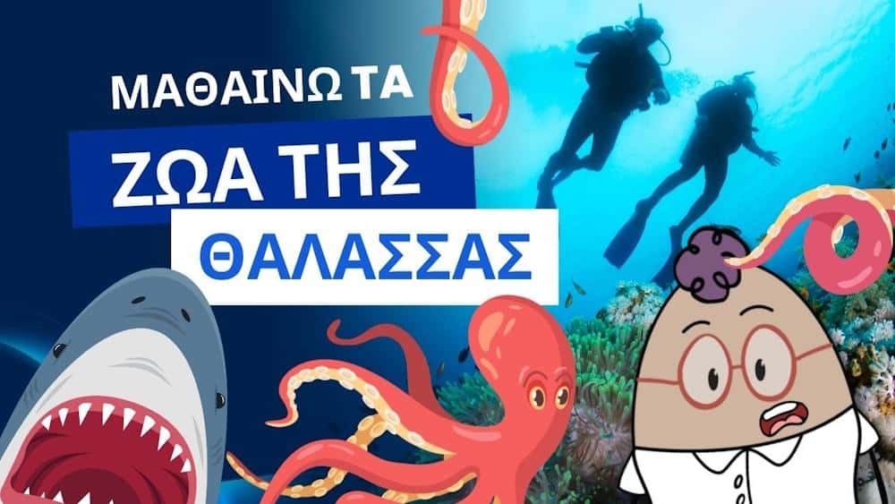 Ζώα της θάλασσας για παιδιά με τον Egg στον βυθό
