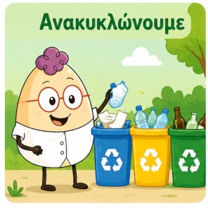 Ο Egg μαθαίνει στα παιδιά να ξεχωρίζουν τα υλικά για ανακύκλωση