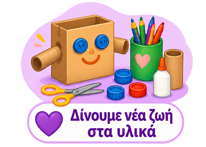 Επαναχρησιμοποίηση υλικών για δημιουργική κατασκευή με παιδιά