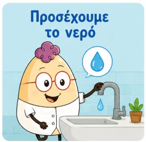 Ο Egg κλείνει τη βρύση και μαθαίνει στα παιδιά να εξοικονομούν νερό