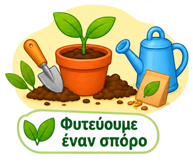 Φύτευση σπόρου και φροντίδα φυτού από παιδιά